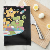 ズラッ教えクチャーム先生St patricks day キッチンタオル (四つ折り)