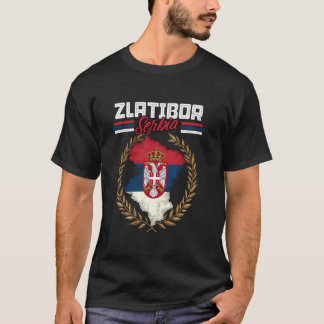 ズラティボール セルビア 旅行 セルビア国旗 地図 スルビア Tシャツ