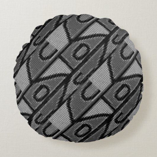 ズラ絵画ランブラバルセロナ装飾用クッション ラウンドクッション (正面)