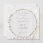 ズリングや輪結婚&シャンパングラスブライダルシャワー 招待状 (裏面)