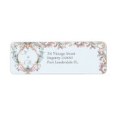 ズリージェンシー結婚モノグラムクレストヴィンテージテーマ ラベル (正面)