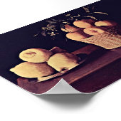 ズルバランデフランシスコ – レモンオレンジとバラ ポスター (角)