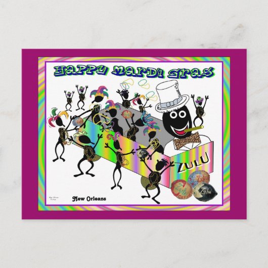 ズルパレードアットマルディグラ ポストカード (正面)