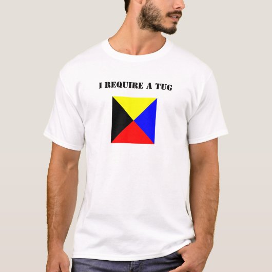 ズル国旗(Z旗)淡色シャツ Tシャツ (正面)