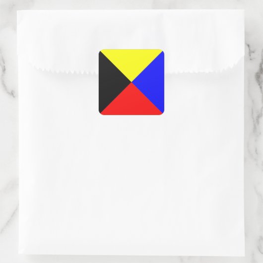 ズル航海の州旗 スクエアシール (バッグ)