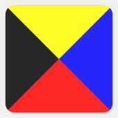 ズル航海の州旗 スクエアシール (正面)