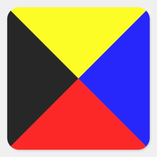 ズル航海の州旗 スクエアシール (正面)