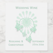 ズワイ結婚ンラベルペパーミント蝶ハート ワインラベル (シングルラベル)