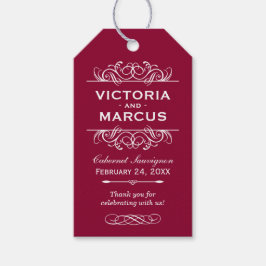 ズワ結婚インボトルモノグラムメッセージカード ギフトタグ