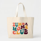 ズンバモムズクラブスーベニアムレトロスタイルグルービーグ ラージトートバッグ (正面)