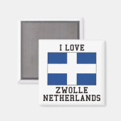 ズヴォレオランダ国旗 マグネット (正面/裏面)