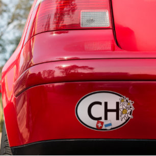 ズーグ&スイスフラッグ   Edelweissの花  楕円 シール