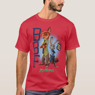 ズートピアのジュディとニック・ワイルドベストフレンドBBF 楽しい Tシャツ