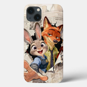 ズートピア ヒーロー: ジュディ・ホップス & ニック・ワイルド アート iPhone 13ケース