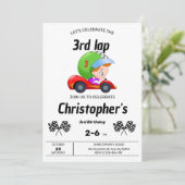 ズーミングレーサー誕生日招待状 招待状 (スタンド正面)