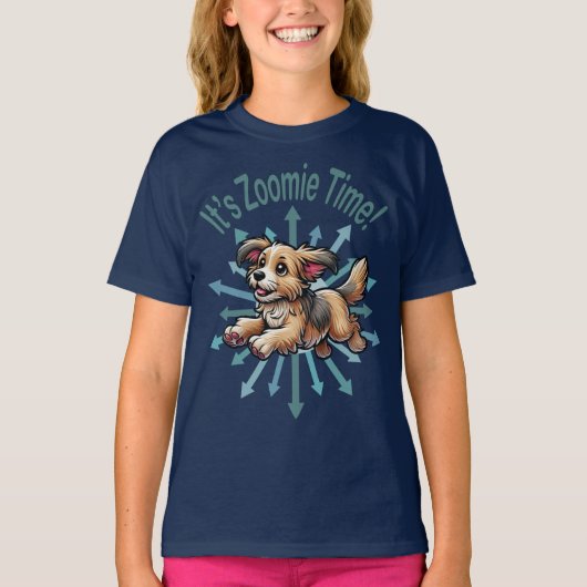 ズーミーの時間 小型犬 Tシャツ (正面)