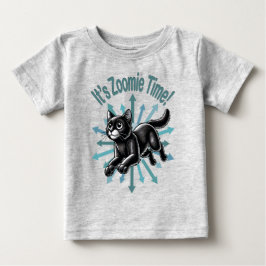 ズーミーの時間 黒猫 ベビーTシャツ