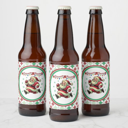 ズーミーサンタのクリスマス ビールラベル (ボトル)