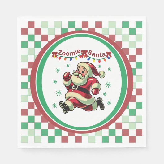 ズーミーサンタ クリスマス スタンダードランチョンナプキン (正面)