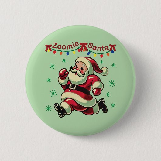 ズーミーサンタ クリスマス 缶バッジ (正面)