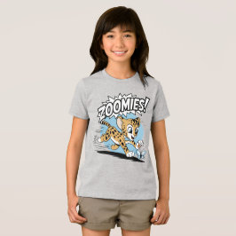 ズーミーズ - チーターが蝶を追いかける トライブレンドTシャツ