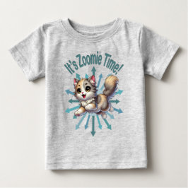 ズーミー・タイムかわいい三色猫 ベビーTシャツ