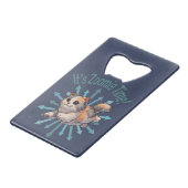 ズーミー・タイムの希釈カリコ猫 クレジットカード栓抜き (正面アングル)