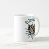 ズーミー・タイム・カリコ・キャット コーヒーマグカップ (正面右)