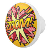 ズームおもしろいレトロ漫画ブックアーポップ・アートのト セラミックノブ (右)