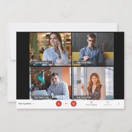 ズームミーティングクリスマスフォトおもしろいホリデーカード シーズンカード