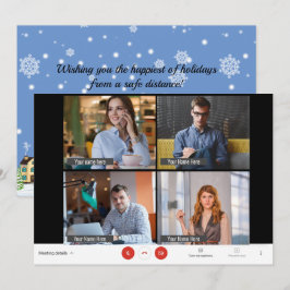 ズームミーティングクリスマスフォトおもしろいホリデーカード シーズンカード