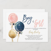 ズーム仮想ジェンダー・リベール・パーティー 招待状 (正面/裏面)