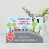 ズーム・ズーム・カーカスタムズ誕生日招待状 招待状 (スタンド正面)