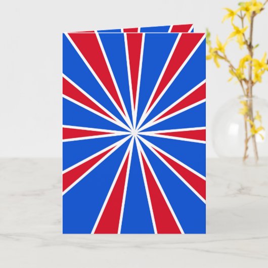 ズーム!赤(白)と青 カード (黄色い花)