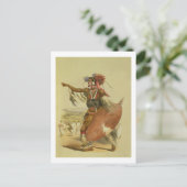 ズールー族の戦士、ウティムニ、チャカの亡きズールー族の甥 ポストカード (スタンド正面)