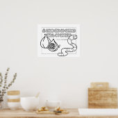 ズールー諺カラーリングポスター ポスター (キッチン)