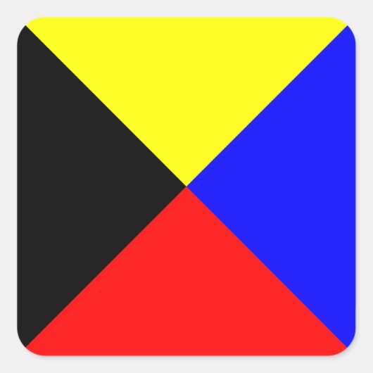 ズールー ICS 海事信号旗 スクエアシール (正面)