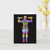 ズ意欲を起こフィットネス女性ボディビルジム絞り染め カード (黄色い花)