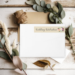 ズ結婚お祝いベージュブルグ素朴ンディフローラ ラップアラウンドラベル