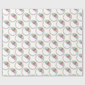 ズ結婚お誕生日ケーキフローラパステルアイシングバラ ラッピングペーパー (フラット)