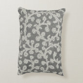 ズ結婚アンティークレースリネンホワイトクラシックかわいらし アクセントクッション (裏面(縦))