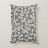 ズ結婚アンティークレースリネンホワイトクラシックかわいらし アクセントクッション (正面(垂直))