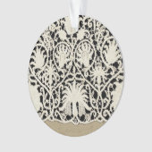 ズ結婚アンティークレースリネンホワイトクラシックかわいらし オーナメント (正面)