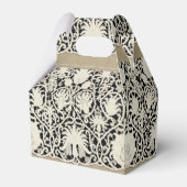 ズ結婚アンティークレースリネンホワイトクラシックかわいらし フェイバーボックス (正面サイド)