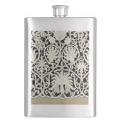 ズ結婚アンティークレースリネンホワイトクラシックかわいらし フラスク (正面)