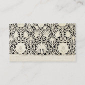 ズ結婚アンティークレースリネンホワイトクラシックかわいらし プレイスカード (裏面)