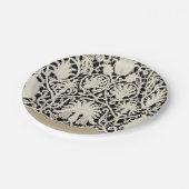 ズ結婚アンティークレースリネンホワイトクラシックかわいらし ペーパープレート (アングル)