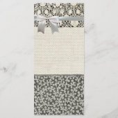 ズ結婚アンティークレースリネンホワイトクラシックかわいらし メニュー (裏面)