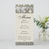 ズ結婚アンティークレースリネンホワイトクラシックかわいらし メニュー (スタンド正面)