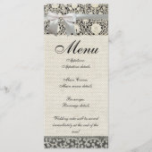 ズ結婚アンティークレースリネンホワイトクラシックかわいらし メニュー (正面)